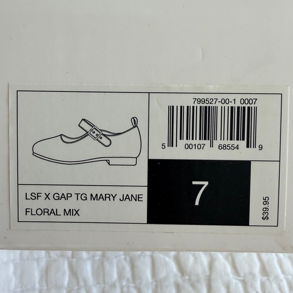 GAP x LoveShackFancy Toddler Girl 7 Mary Jane Floral Shoes NWT - Picture 4 of 15